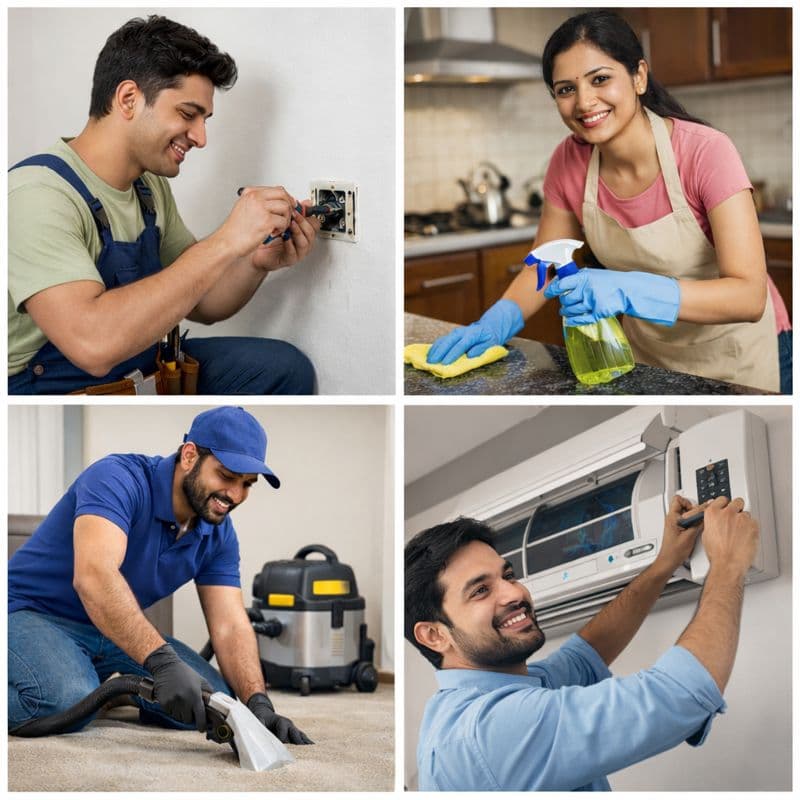 Indian professionals providing different home services
